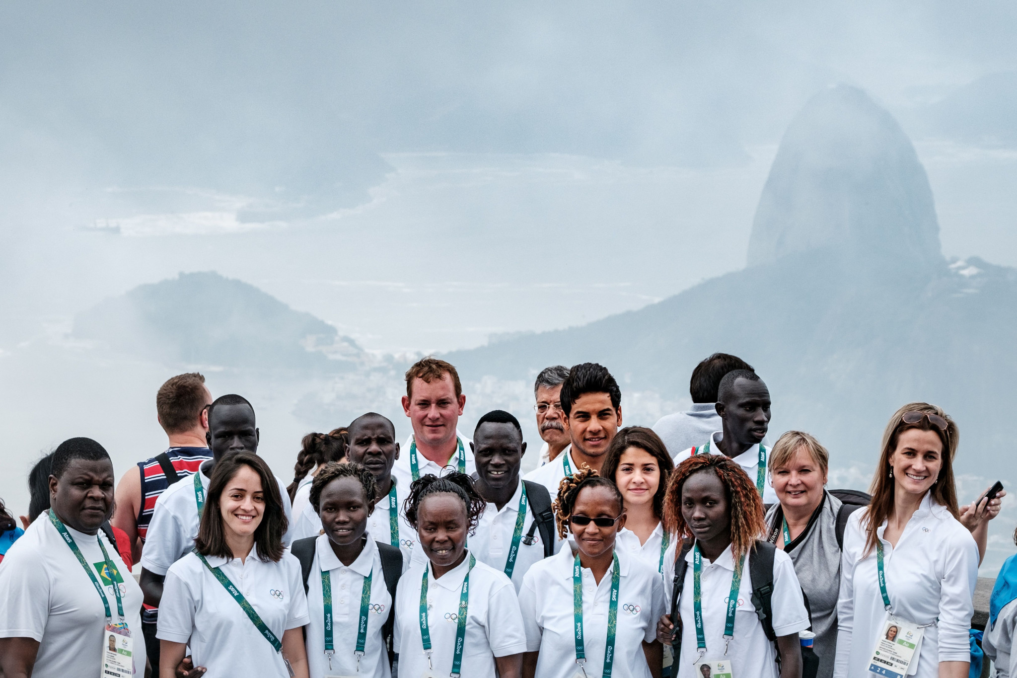 The Refugee Olympic Team while sightseeing in Rio de Janeiro ©Getty Images