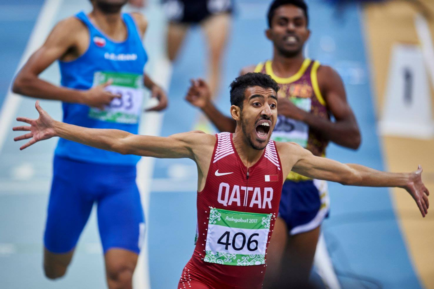Qatar’s Jamal Hairane claimed the men’s 800m crown ©Ashgabat 2017/Facebook
