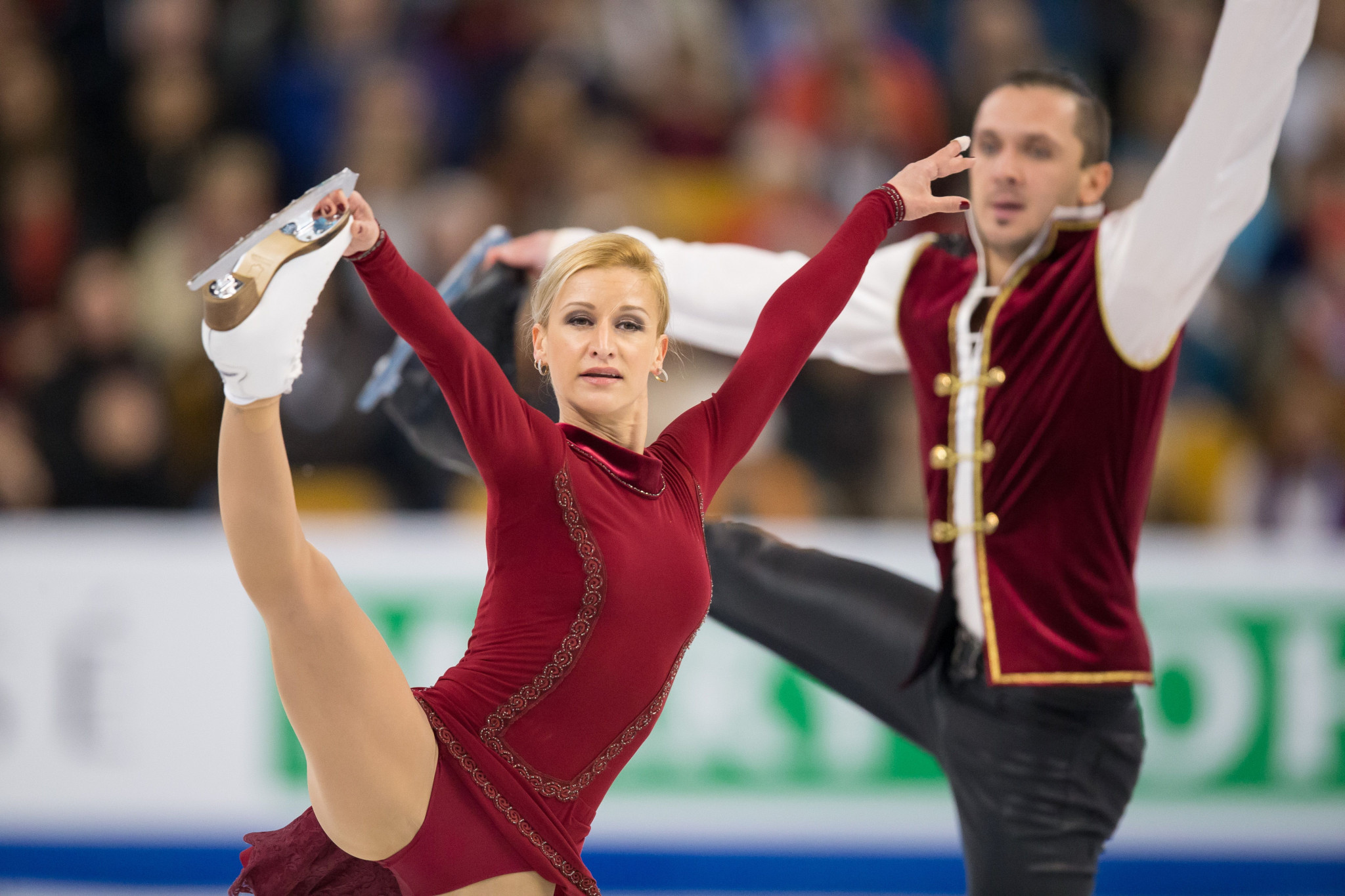 Russian figure skaters Maxim Trankov and Tatiana Volosozhar are on the Team Visa roster, despite their country's participation under their own flag still being in doubt ©Getty Images