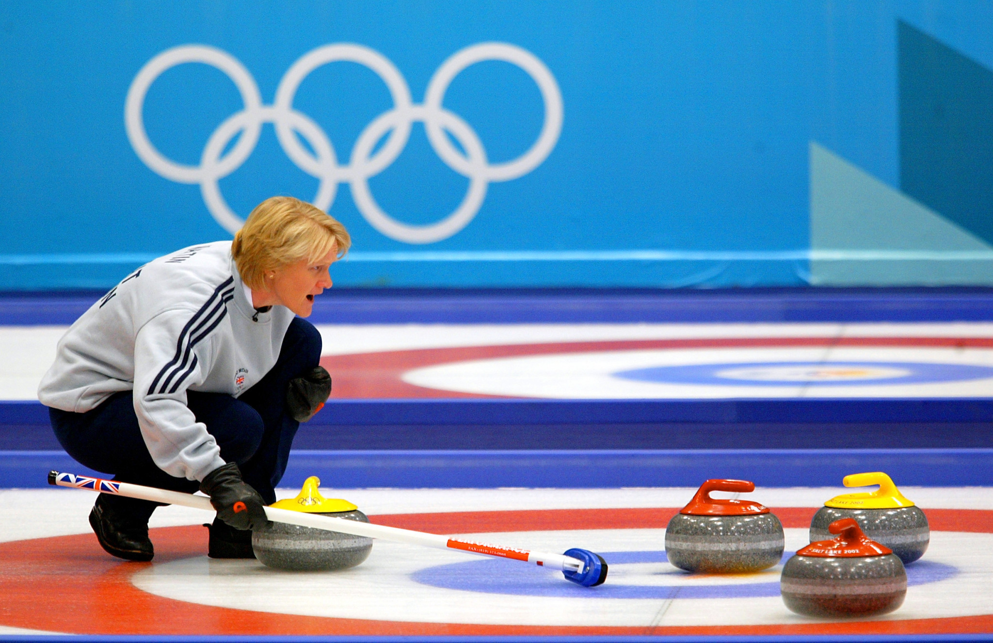 Rhona Howie guided an all-Scottish team to gold at Salt Lake City 2002 ©Getty Images