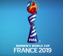 The emblem for the 2019 FIFA Women's World Cup features the competition trophy wrapped in marinière stripes ©France 2019