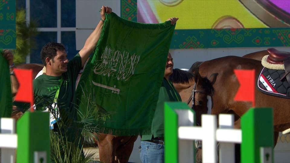 Saudi Arabia hung on to claim a thrilling gold medal in the team jumping competition ©OCA