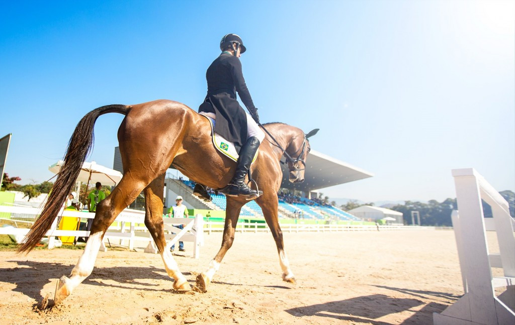 Marcelo Tosi of Brazil led the field after the dressage stage of the three day eventing test event ©FEI
