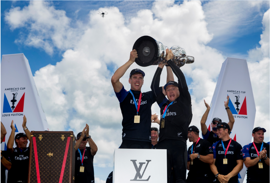 New Zealand's Peter Burling and Australia's Glenn Ashby, the America's Cup-winning helmsman and skipper respectively, have both been nominated for the men's award ©Getty Images