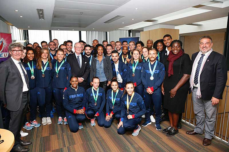 French university students who won medals in Taipei were honoured at receptions in Paris ©French Federation of University Sport