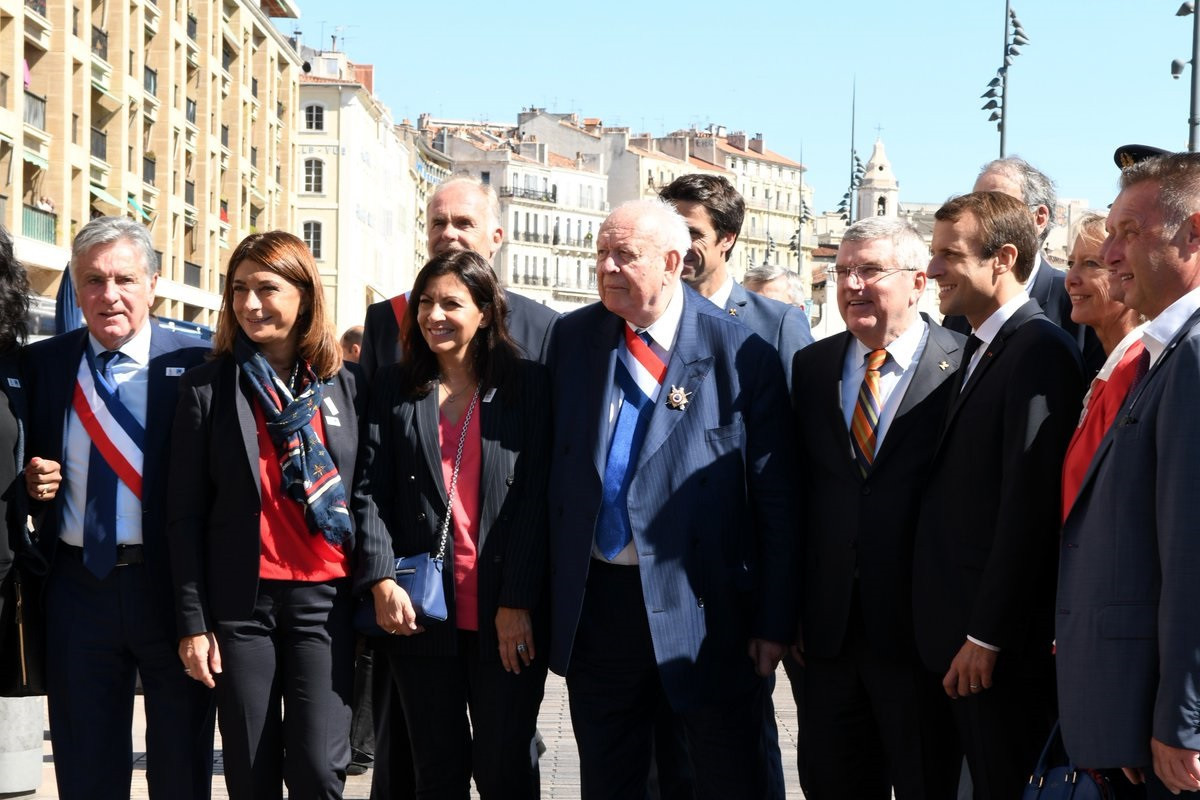 Macron welcomes IOC President to Marseille as Paris 2024 celebrations continue