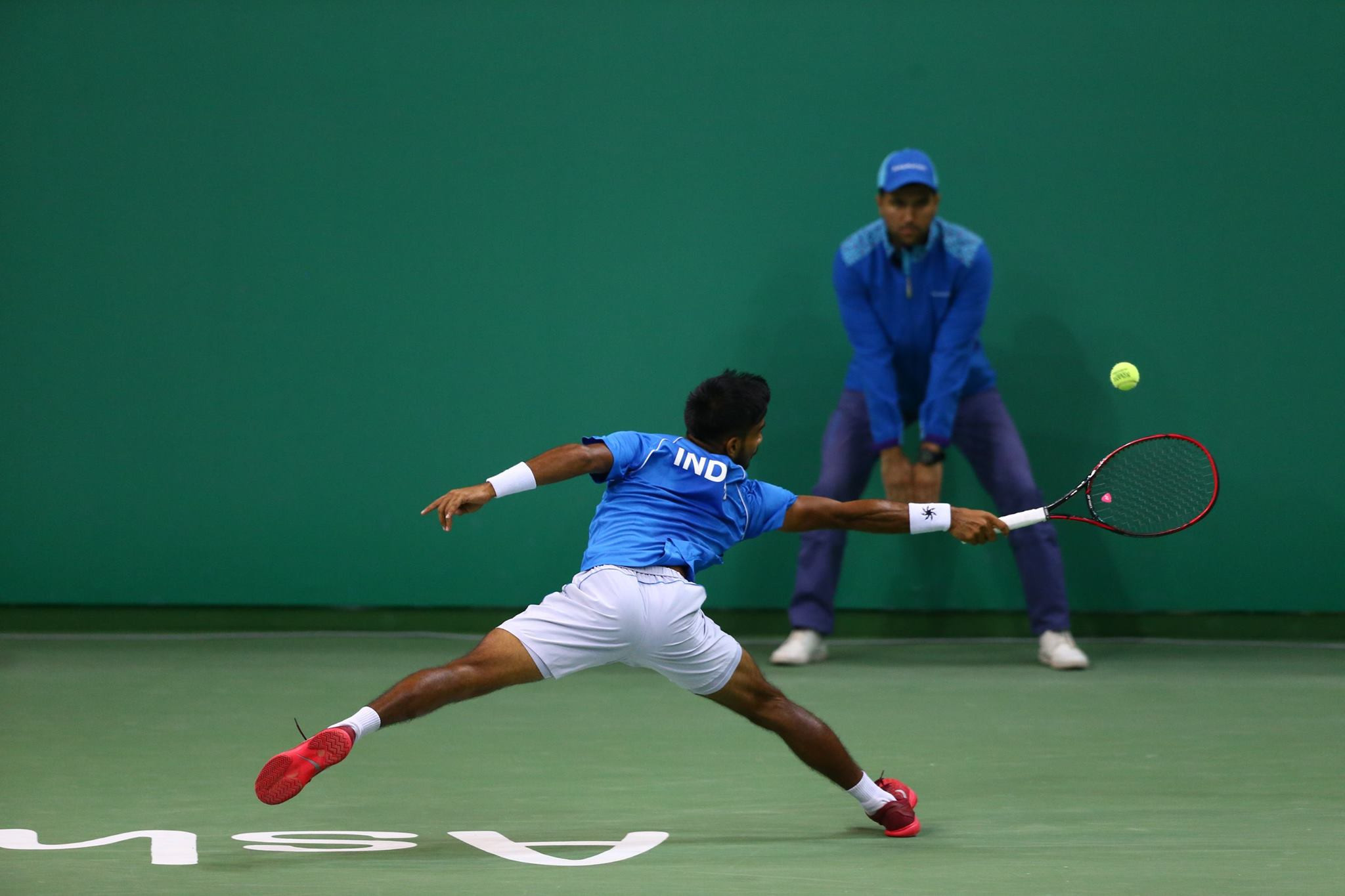 India's Sumit Nagal won his men's singles quarter-final in indoor tennis ©Ashgabat 2017/Facebook