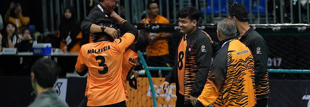 Hosts Malaysia’s men’s goalball team dethroned five-time ASEAN Para Games champions Thailand ©Kuala Lumpur 2017