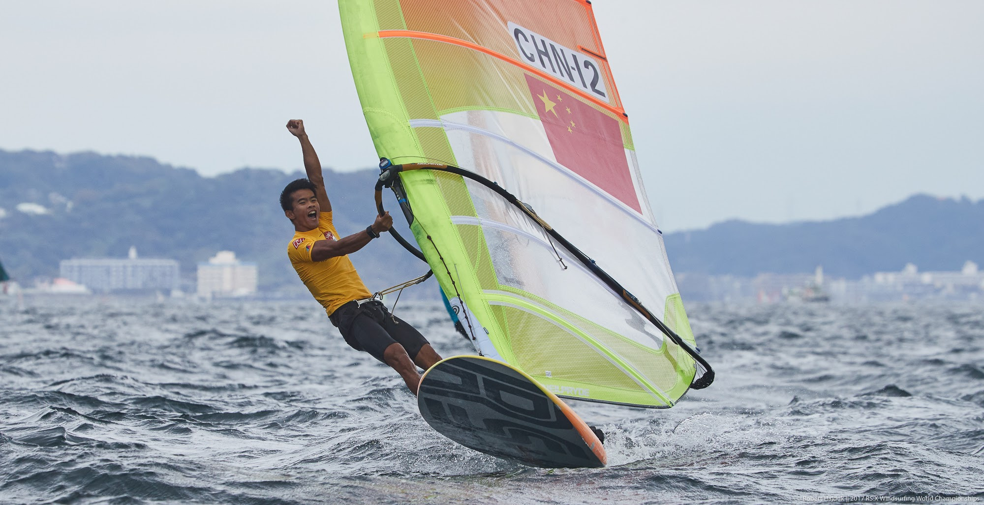 Bing Ye sealed a second Chinese gold at the RS:X World Windsurfing Championships ©RS:X World Windsurfing Championships