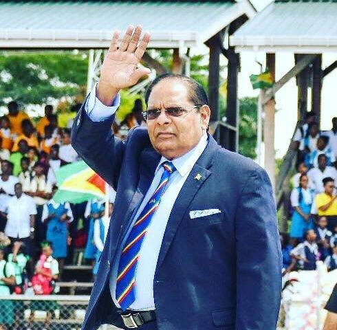 Moses Nagamootoo opened the meeting at the Guyana Olympic Association's headquarters today ©Facebook