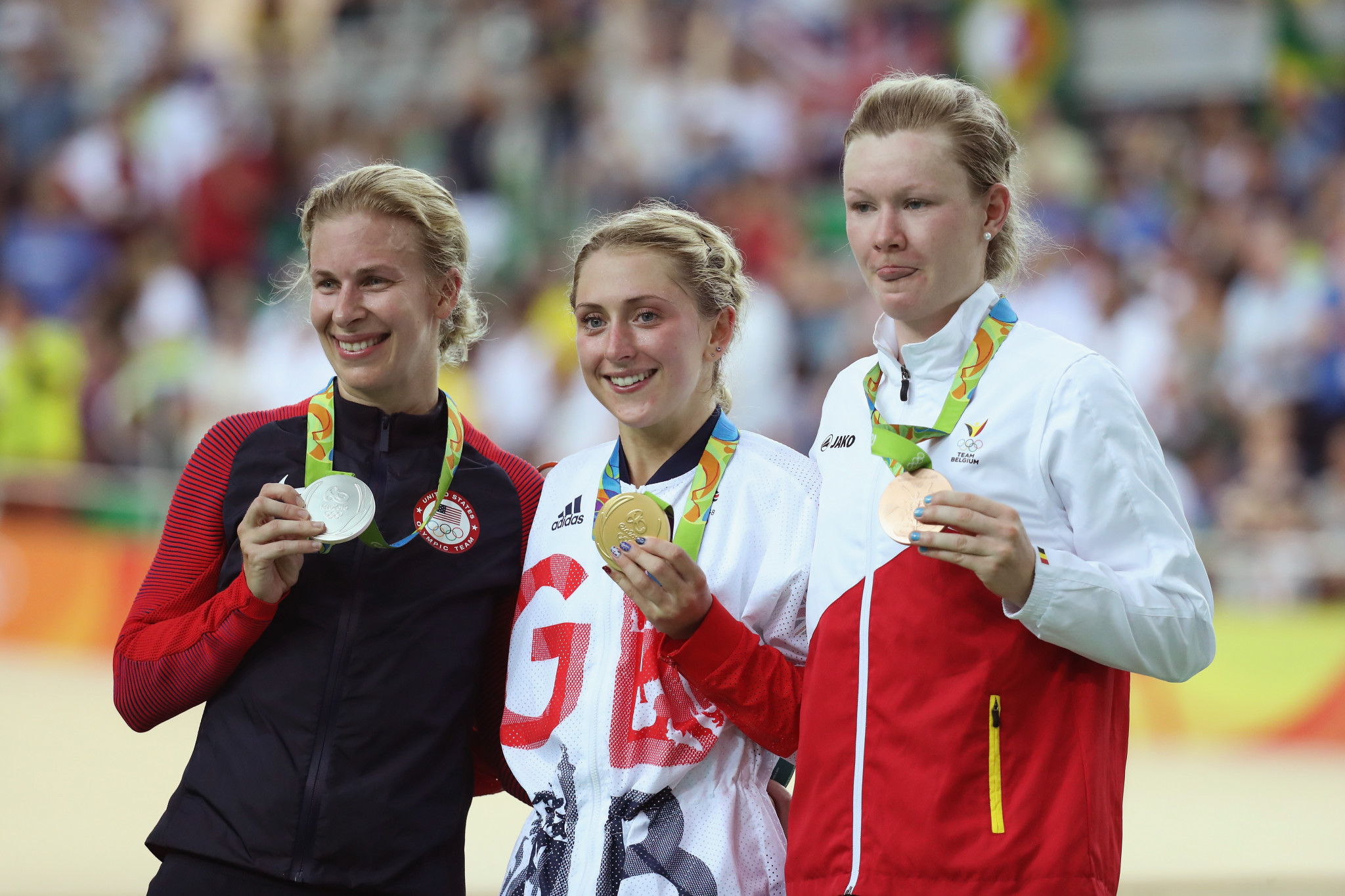 Sarah Hammer, left, secured four Olympic silver medals during her career ©Getty Images