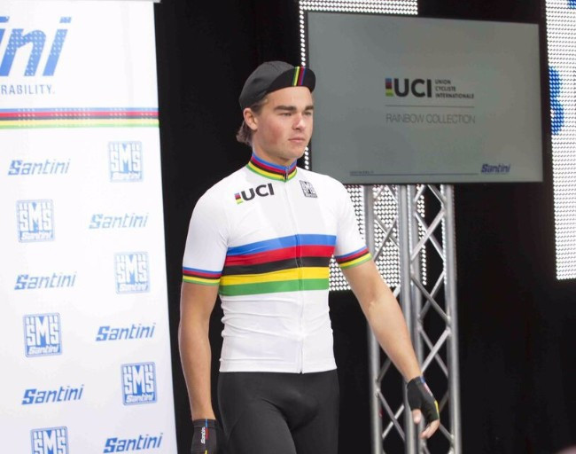 The 2018 rainbow jerseys were unveiled at the Road World Championships in Bergen ©Anita Vedå