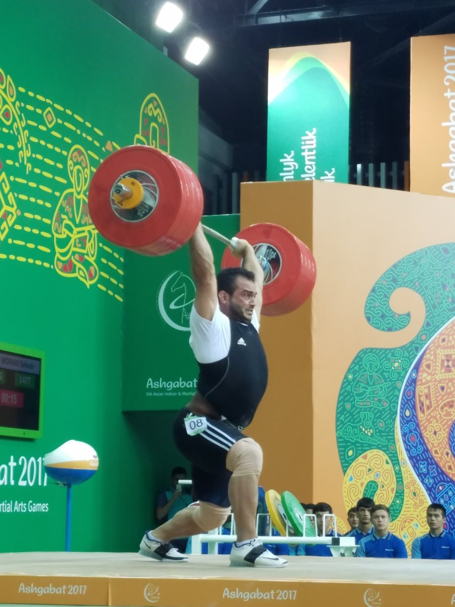 Olympic champion Sohrab Moradi broke the overall men’s 94 kilograms weightlifting world record at Ashgabat 2017 today ©Reiko Kato Chinen/Twitter