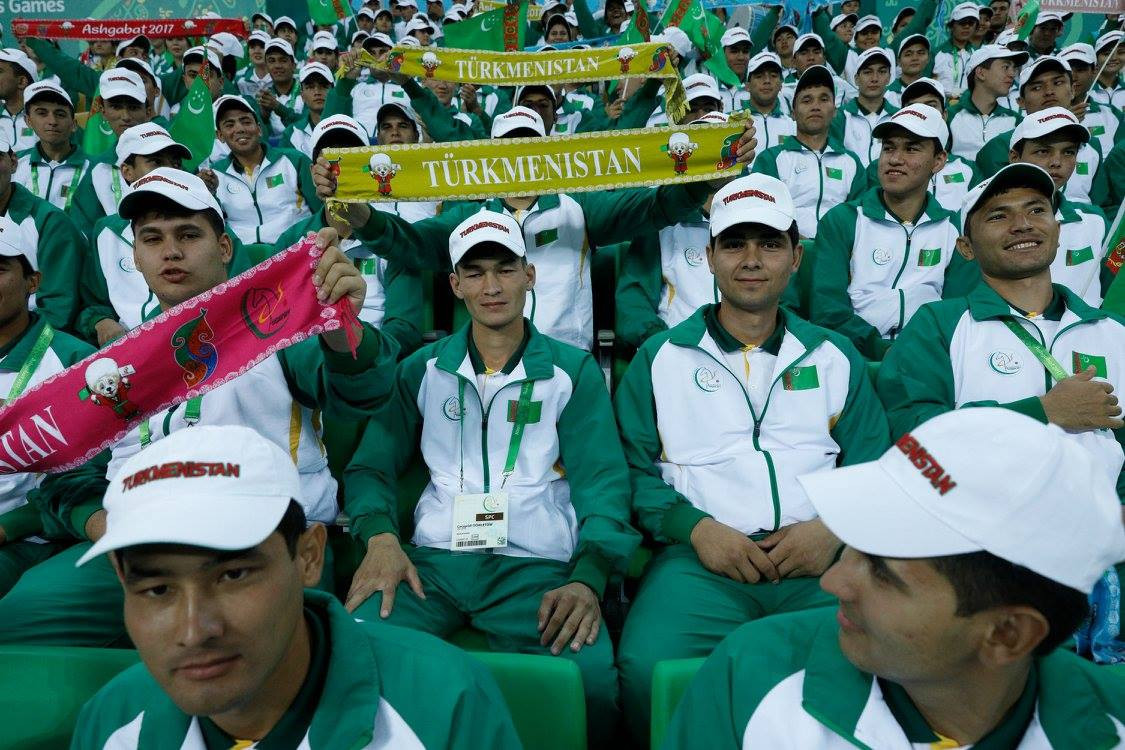 The home supporters were out in force today to cheer on the Turkmenistan athletes ©Ashgabat 2017/Facebook