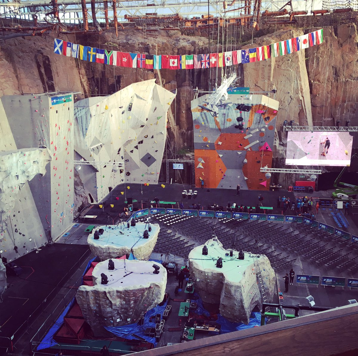 The Edinburgh International Climbing Arena, where this weekend's IFSC Lead and Speed World Cup event is taking place ©Twitter