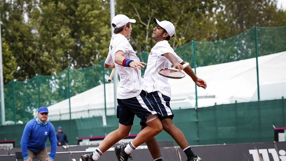 The United States, pictured, beat Argentina to reach the final of the Junior Davis Cup ©ITF