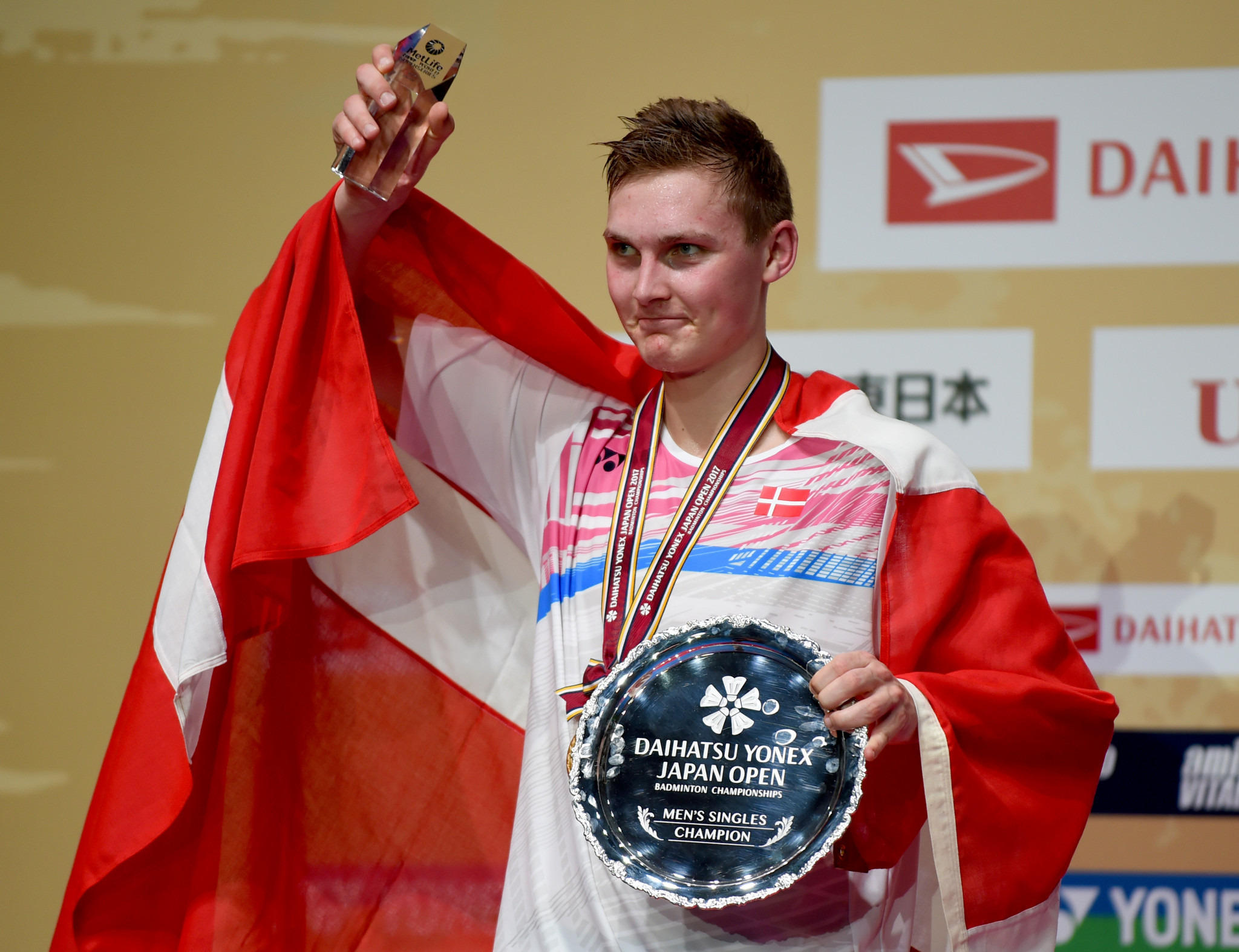 World champion Viktor Axelsen beat Malaysia’s Lee Chong Wei to the men’s singles title as action concluded today at the Badminton World Federation Japan Open ©Getty Images