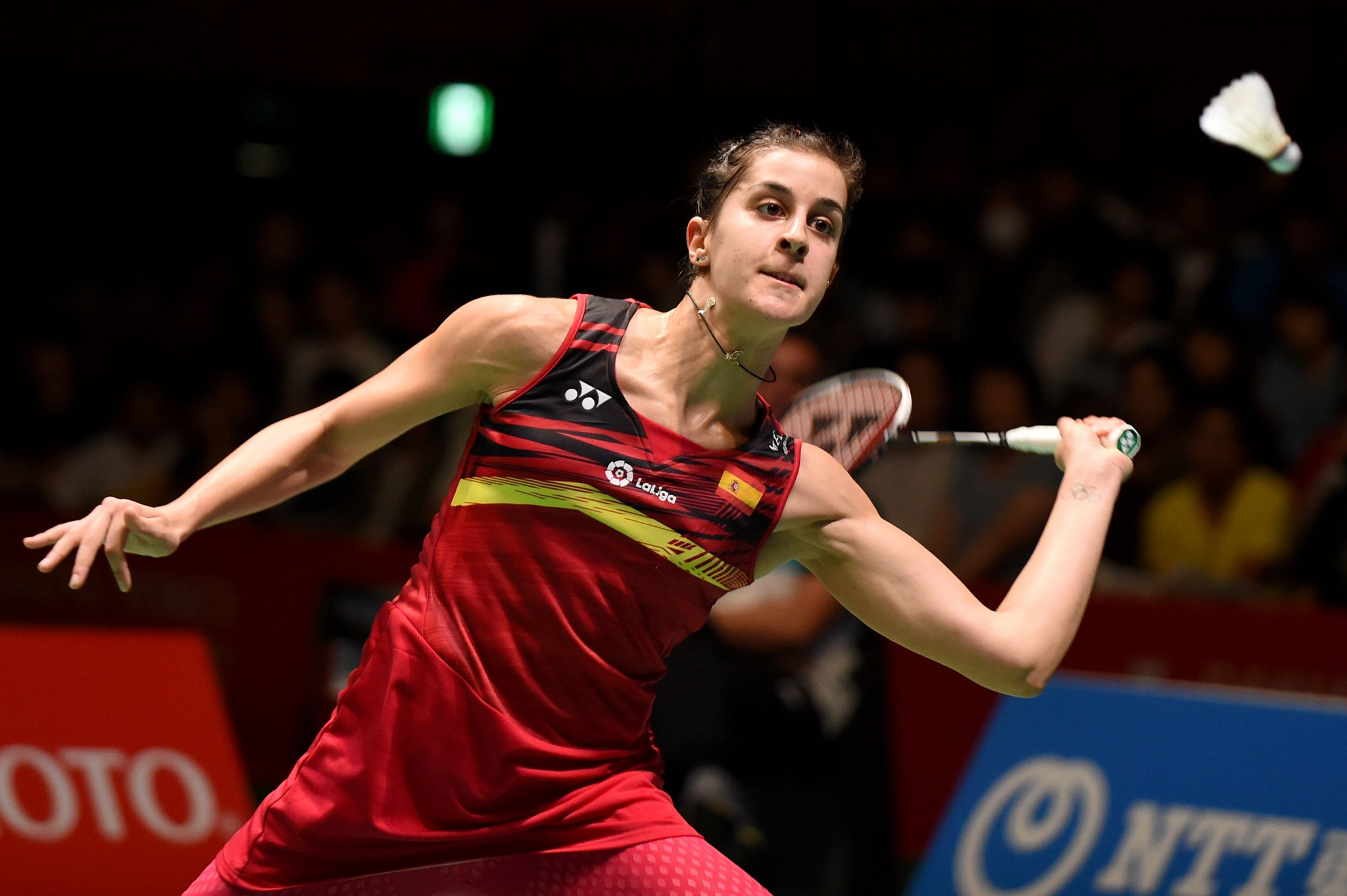 Spain's Carolina Marin came out on top in the women's singles event ©Getty Images