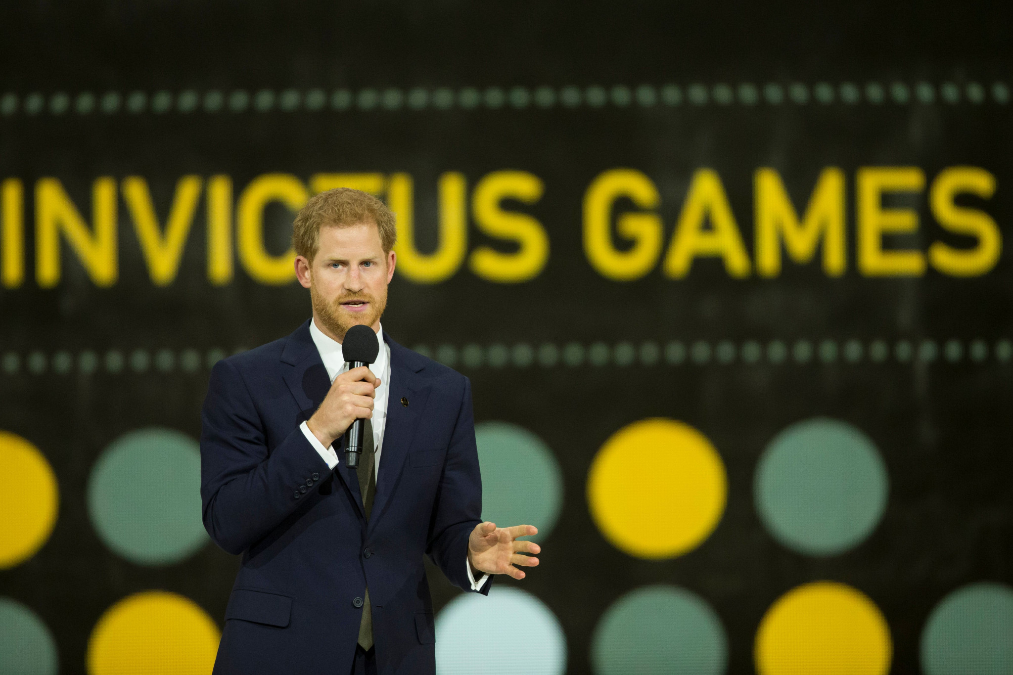 Prince Harry delivered an inspirational speech to athletes during the Opening Ceremony of the 2017 Invictus Games ©Getty Images