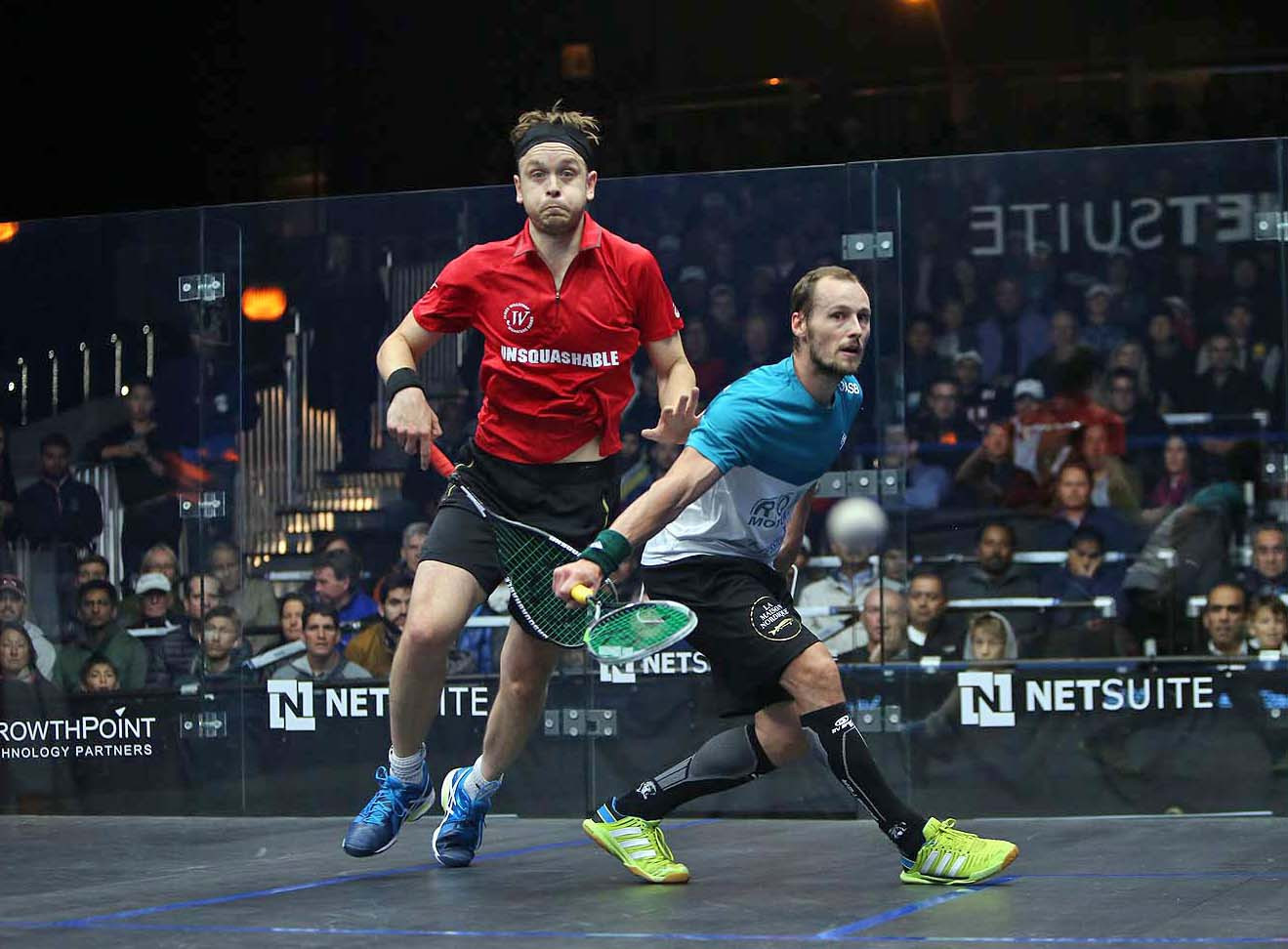 Gregory Gaultier, right, who has had to withdraw from the Oracle NetSuite Open due to an ankle injury ©PSA