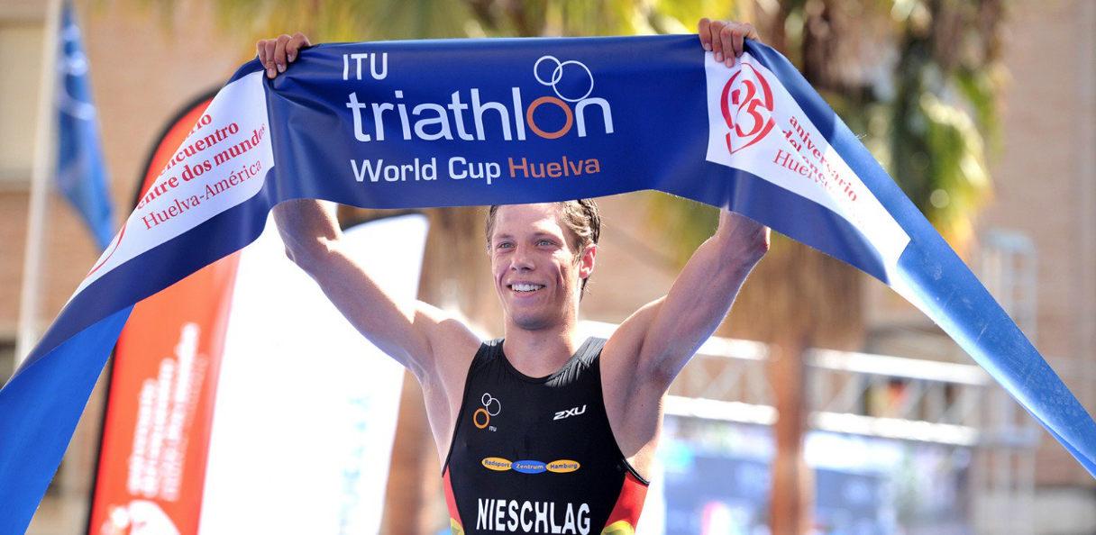 Germany's Justus Nieschlag was one of two first-time ITU World Cup winners ©ITU