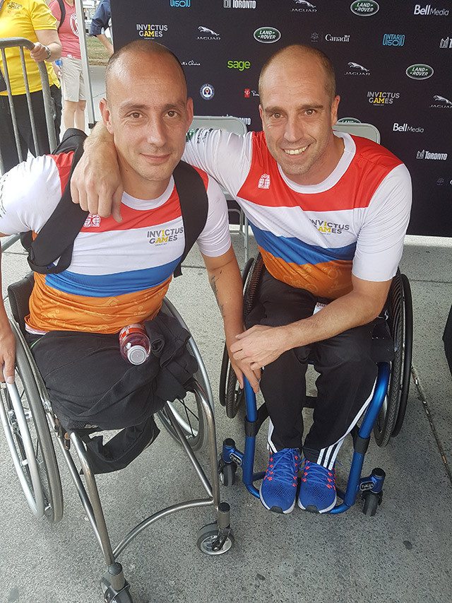 Dutch wheelchair tennis players Jelle van der Steen and Ronald van Dort won their open doubles pool match today ©Invictus Games 2017