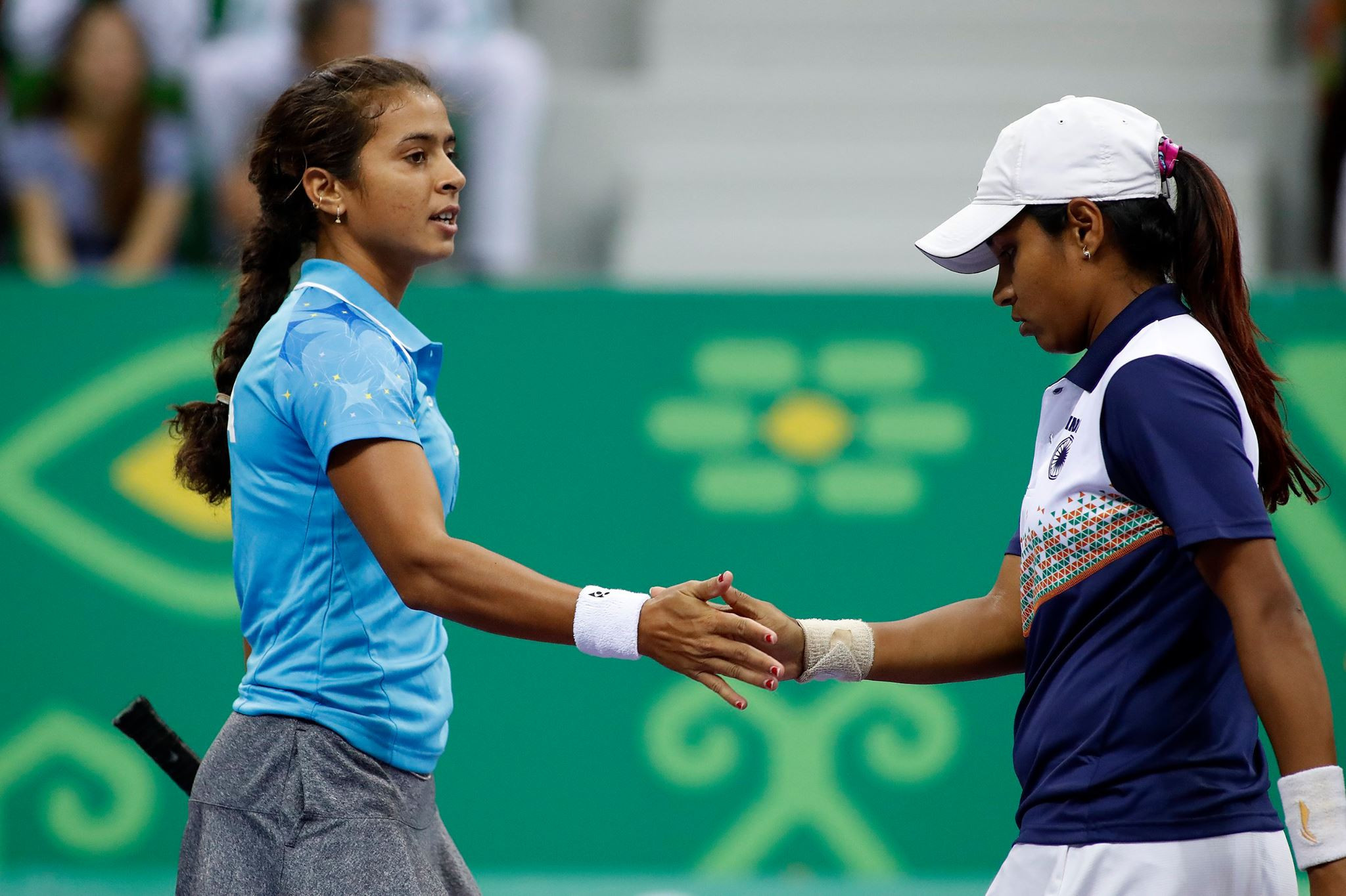 India's Ankita Raina and P. Thombare overcame Indonesia's Jessy Rompies and Lavinia Tananta in the women's doubles indoor tennis semi-finals ©Ashgabat 2017/Facebook
