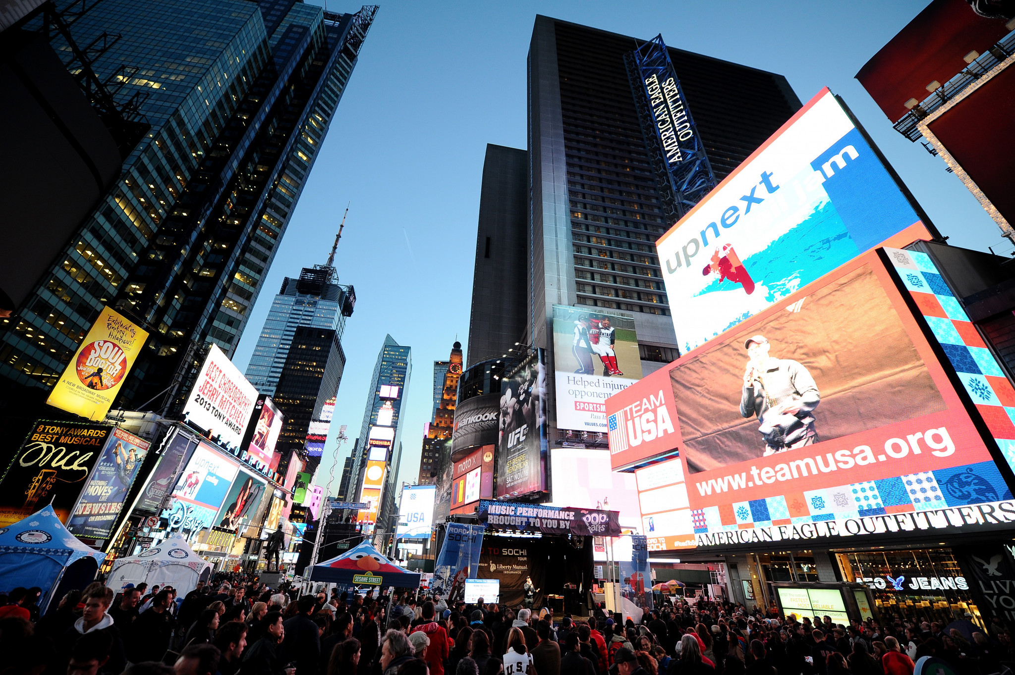 The first stop will be in New York City's Times Square ©Getty Images