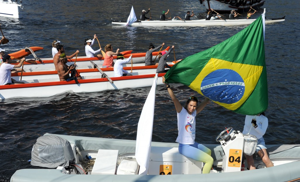 Protesting on Guanabara Bay campaigning against 