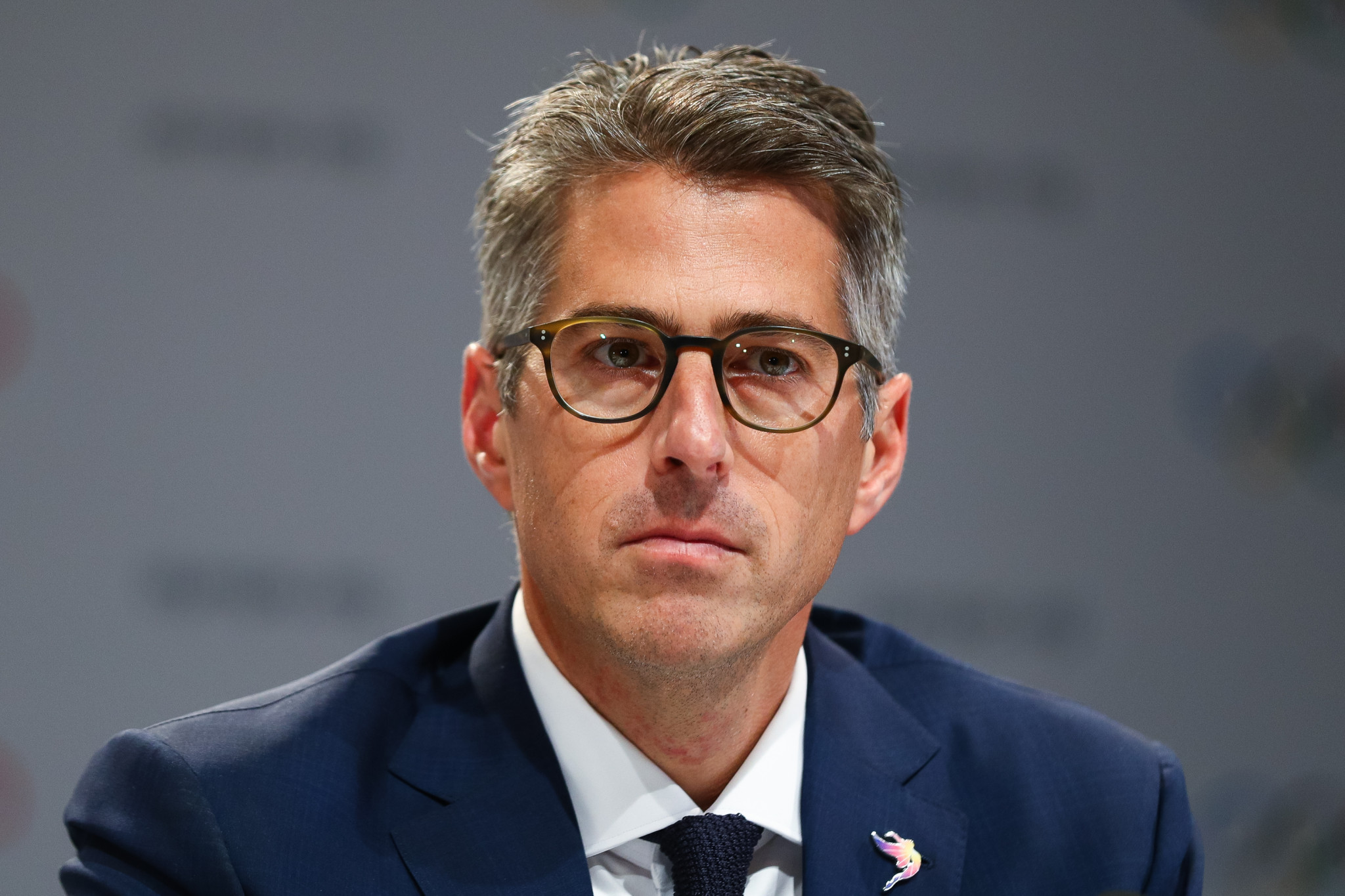 Los Angeles 2028 chairman Casey Wasserman attended a USOC media summit ©Getty Images