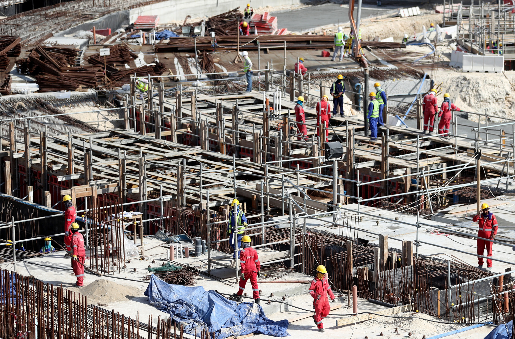 The treatment of migrant workers in Qatar has seen 2022 World Cup organisers receive criticism ©Getty Images