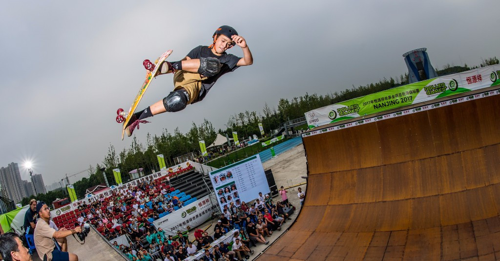 A vert skateboarding competition took place at the World Roller Games in Nanjing ©World Roller Games/Piero Capannini