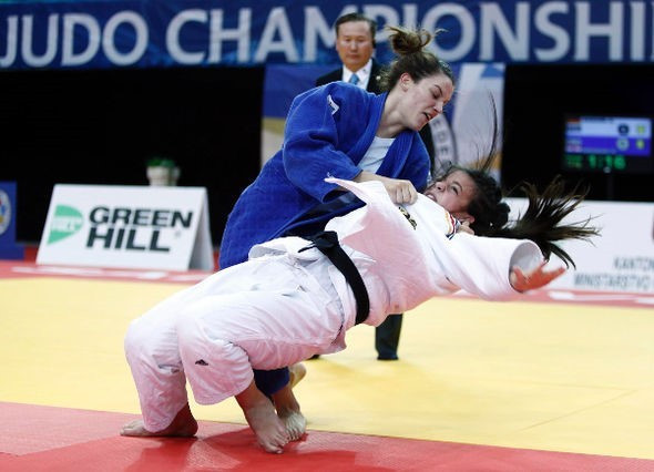 Croatia's Karla Prodan defeated top seed Alina Boehm in the girl's under 70kg final ©IJF