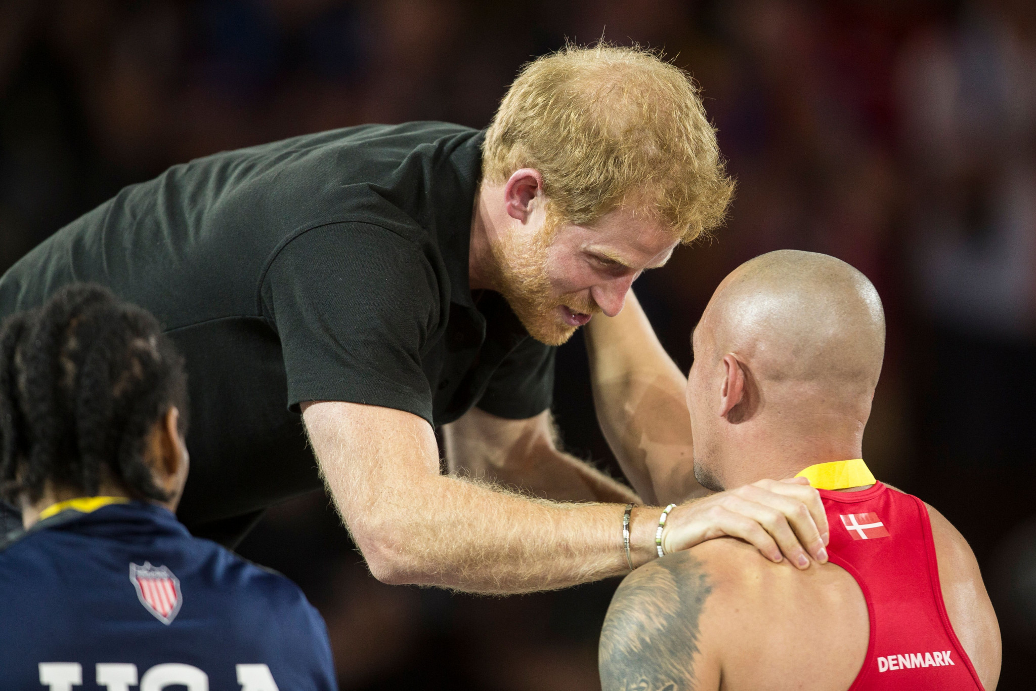 Prince Harry presented the medals after Denmark beat Great Britain 23-18 in the final ©Getty Images