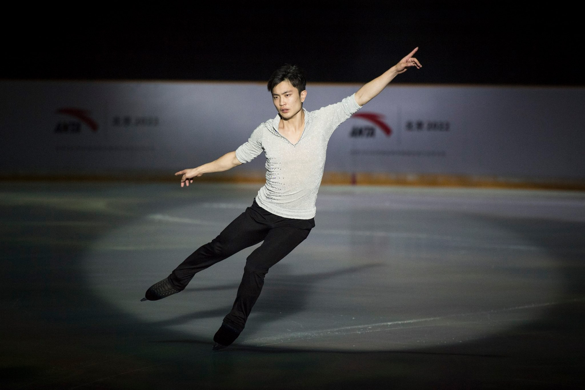 A special skating show was staged to celebrate ANTA's new sponsorship deal with Beijing 2022 ©Beijing 2022