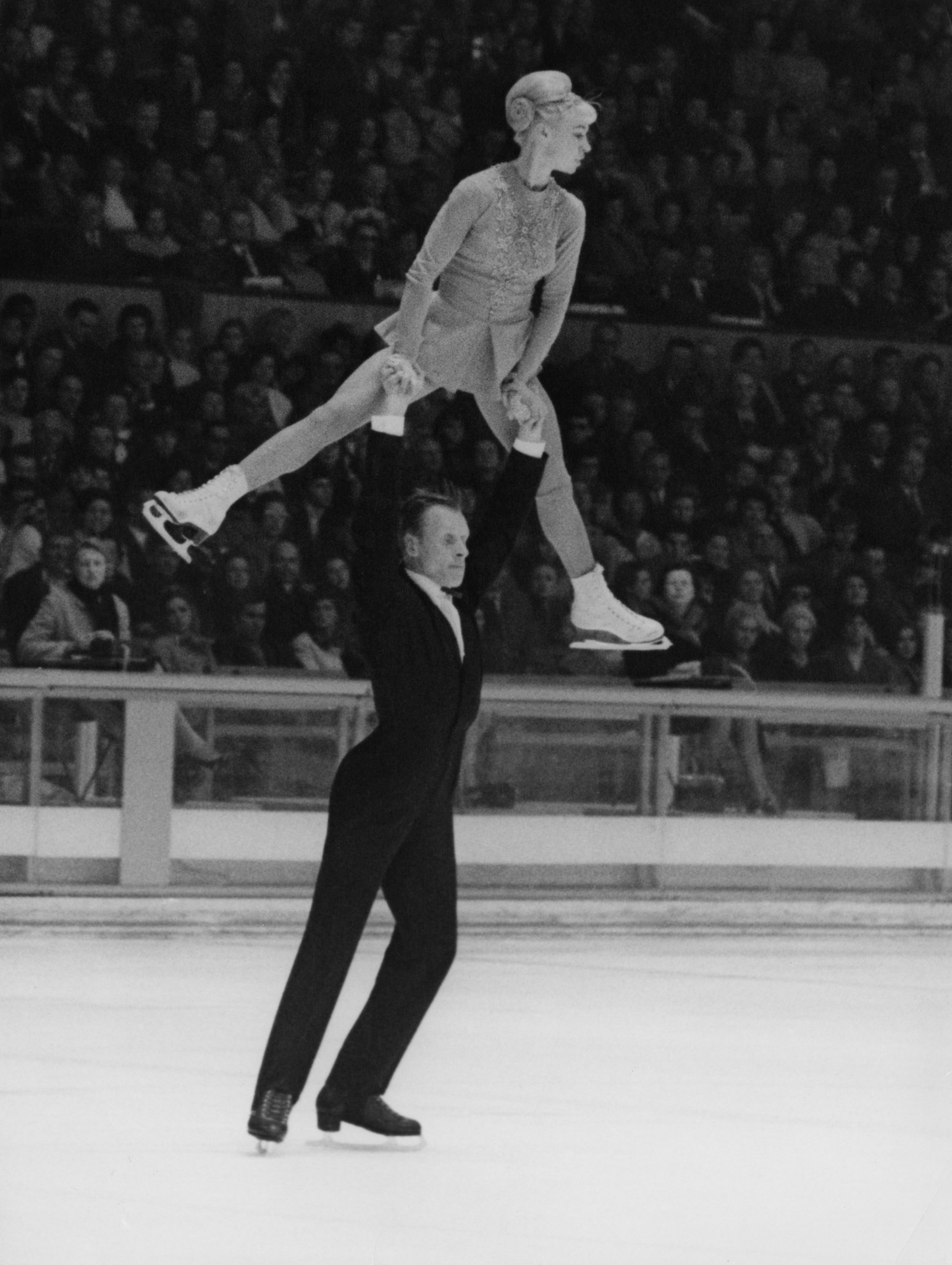 Ludmila Belousova and Oleg Protopopov won their second consecutive Olympic gold medal in the pairs at Grenoble 1968 when they were representing the Soviet Union ©Getty Images
