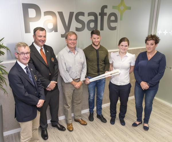 Paysafe and Isle of Man Commonwealth Games Association representatives at the announcement of the sponsorship deal which will help preparations for Gold Coast 2018 ©IOMCGA