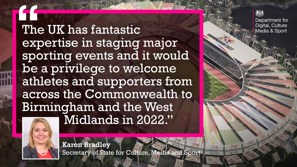 A promise of financial support from the UK Government has left Birmingham almost certain to be awarded the 2022 Commonwealth Games after they were the city to submit a bid by the deadline ©DCMS