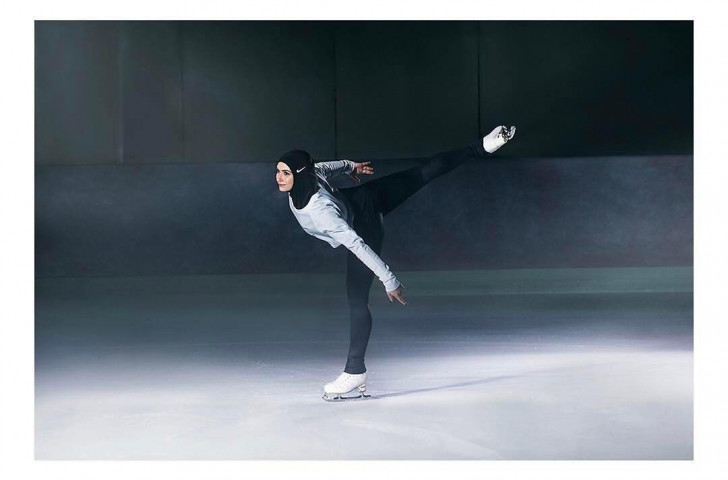 Nike's new hijab design, which will come onto the market next year, modelled by UAE figure skater Zahra Lari ©Instagram