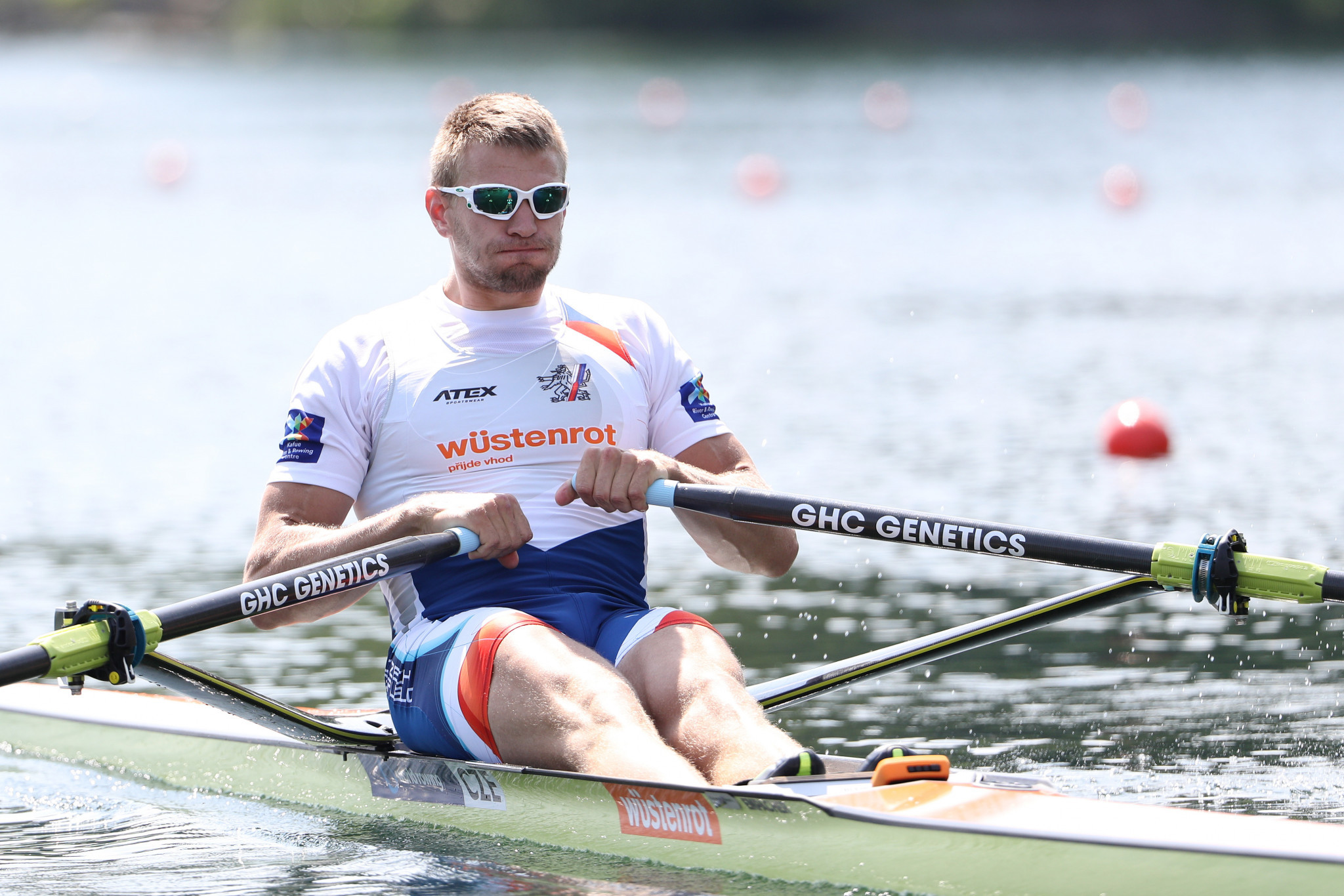 Ondřej Synek of the Czech Republic, a three-time Olympic medallist, claimed his fifth world title as he stormed to victory in the men's single sculls ©Getty Images