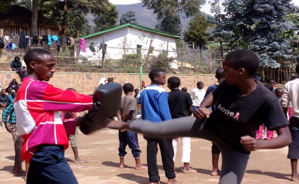 Taekwondo is taught alongside Olympic values ©THF