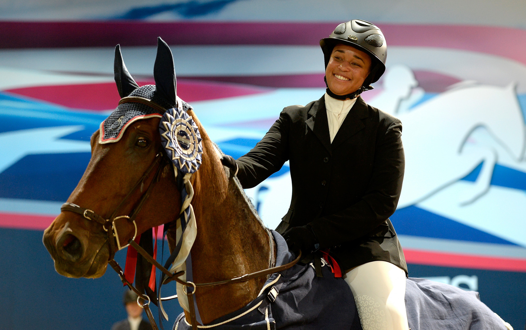 American jumper Paige Johnson has had her one-year ban by the International Equestrian Federation reduced to three months ©Getty Images