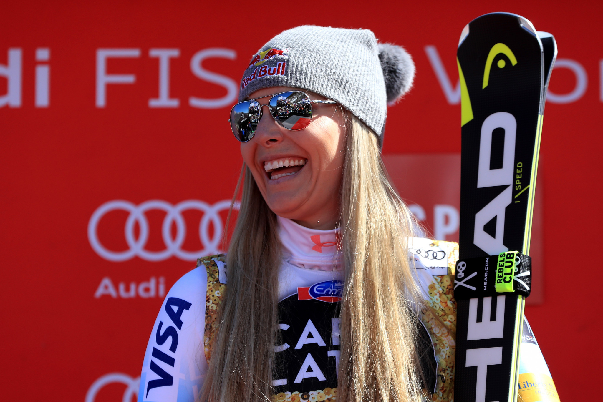 American star Lindsey Vonn will not be able to compete against men until next year at the earliest ©Getty Images