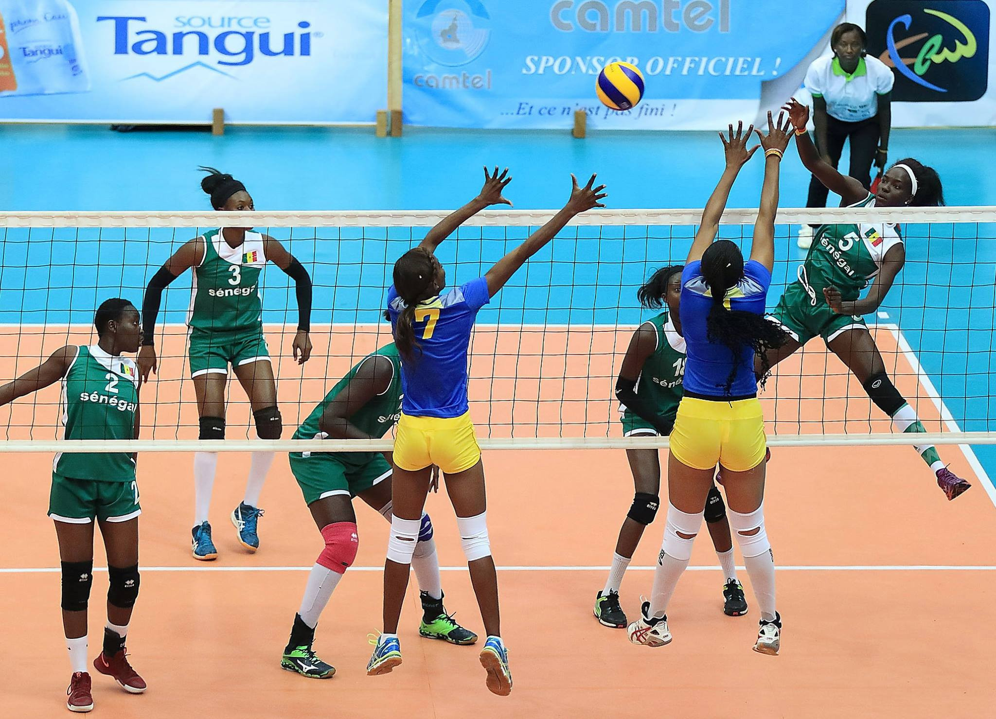 Senegal defeated the Democratic of Republic of Congo in four sets ©CAVB