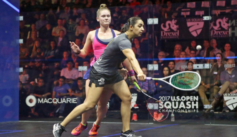 Raneem El Welily came from two games down to earn a place in the second round ©PSA