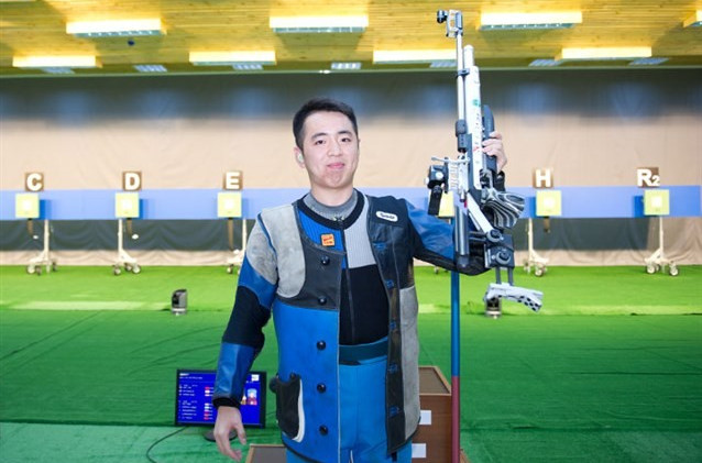 Cao Yifei of China took victory in the men's 10m air pistol competition