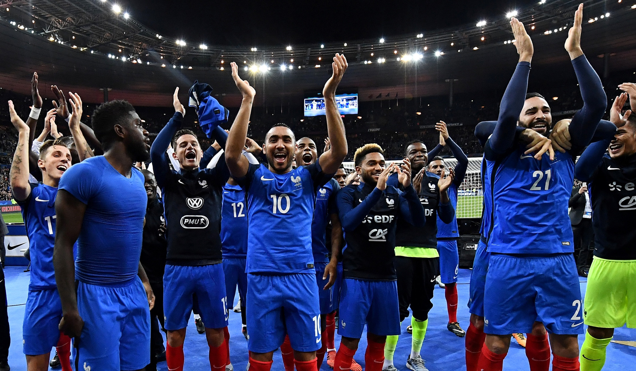 France sealed a World Cup berth by beating Belarus 2-1 in Paris ©Getty Images