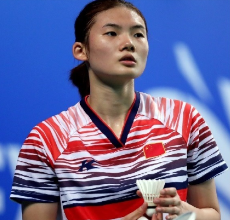 Han Yue won her women's singles match as China beat Chinese Taipei 4-1 today ©BWF