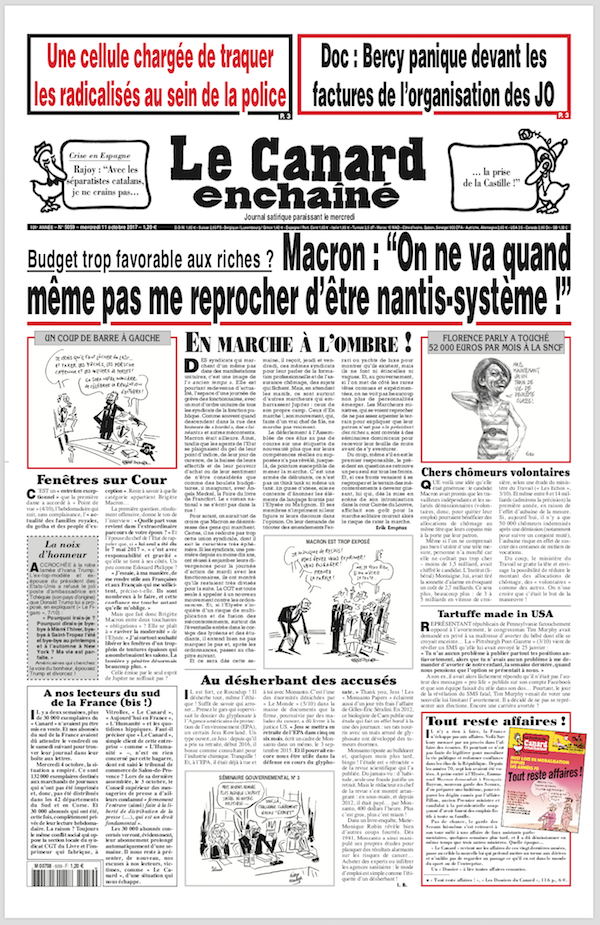 French satirical magazine Le Canard enchaîné has published this week what it claims are the salaries for leading figures at Paris 2024 ©Le Canard enchaîné