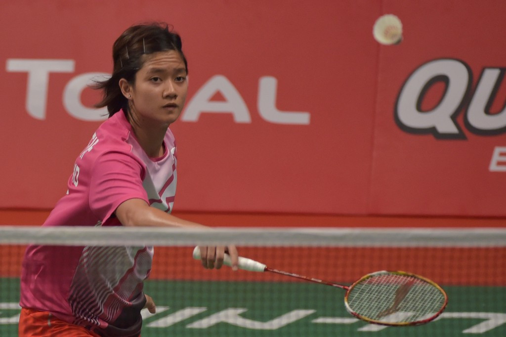 Porntip Buranaprasertsuk of Thailand caused perhaps the biggest shock of the event so far by beating world number nine Nozomi Okuhara of Japan